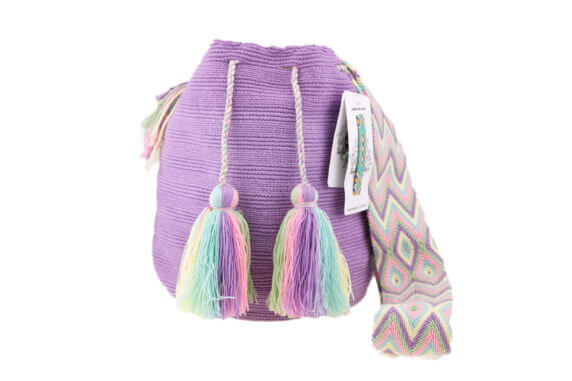 Mochila Wayuu Tasche Unicolor violett