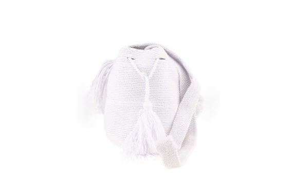 Mochila Wayuu Medium weiß