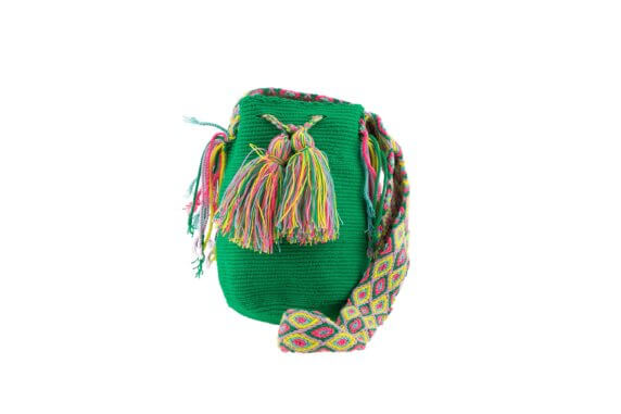Mochila Wayuu Medium grün