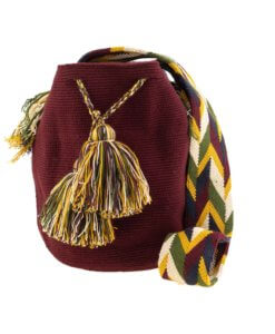 Mochila Wayuu Tasche Unicolor rot