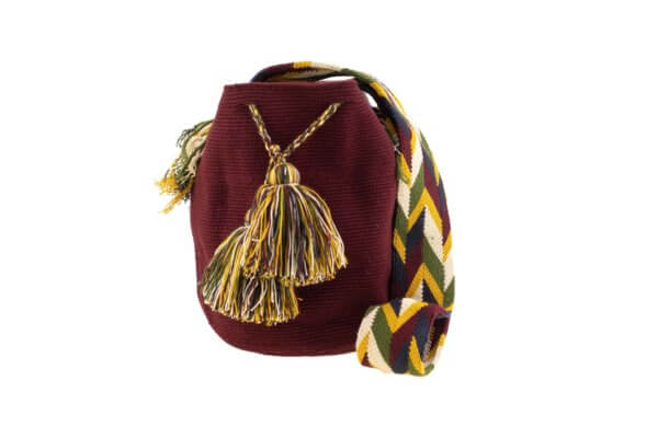 Mochila Wayuu Tasche Unicolor rot