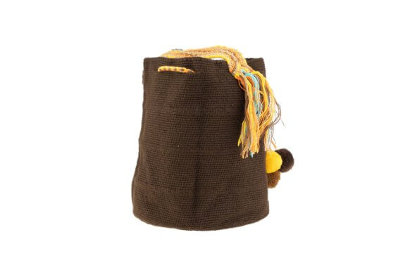 Mochila Wayuu Tasche Unicolor braun – Bild 2