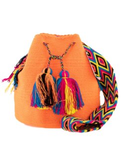 Mochila Wayuu Tasche Unicolor orange