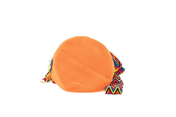Mochila Wayuu Tasche Unicolor orange – Bild 3